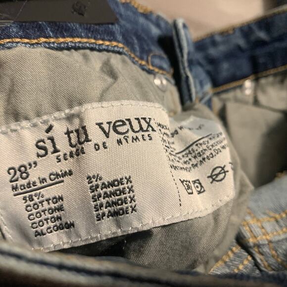 Si Tu Veux Superstack Indigo Wash Mens Jeans Size 28 - Picture 6 of 8